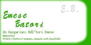 emese batori business card